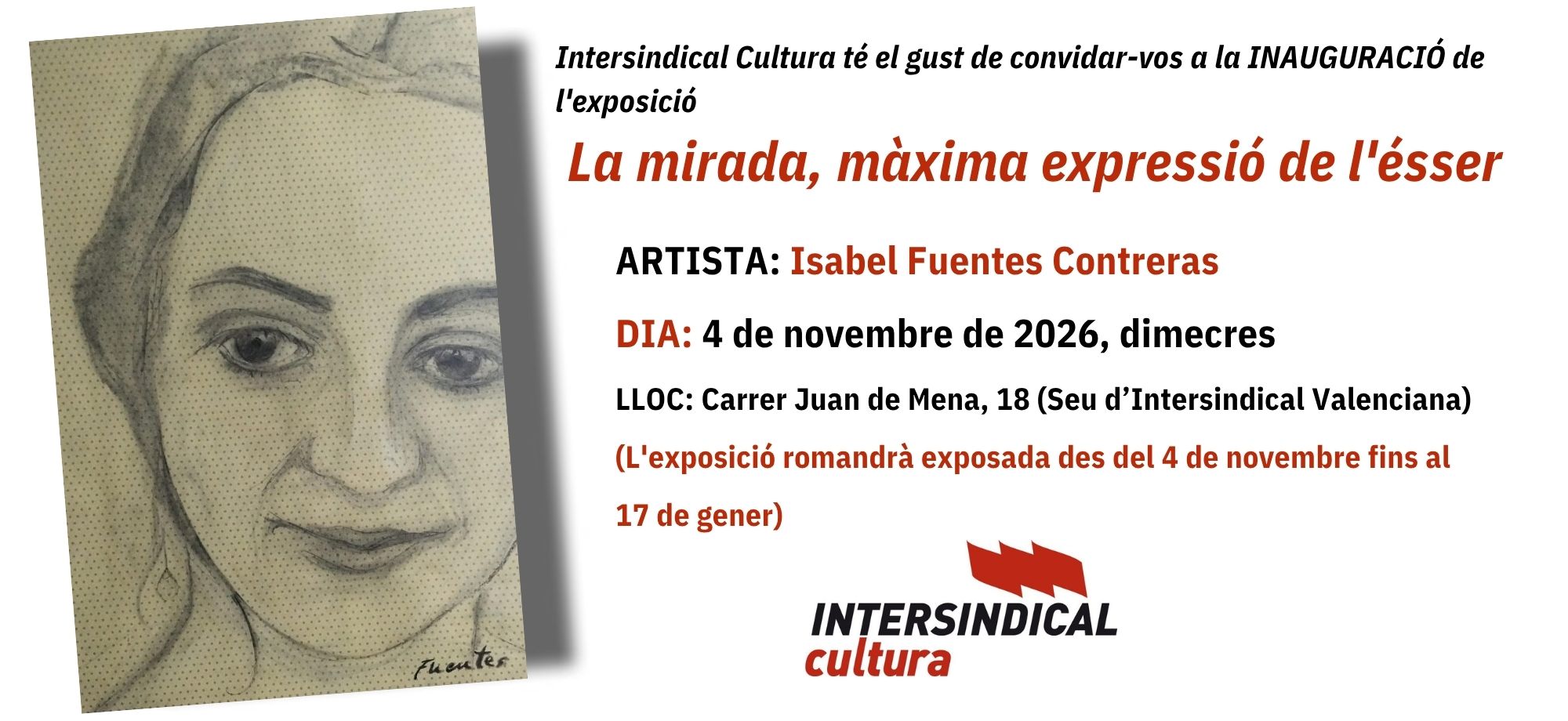 Inauguració de la exposició “La mirada, màxima expressió de l’ésser” de ISABEL FUENTES CONTRERAS