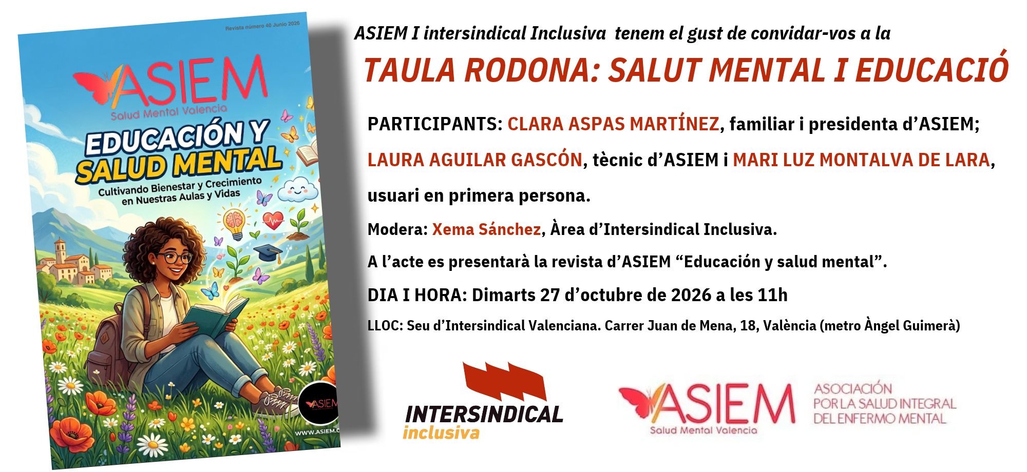 TAULA RODONA: SALUT MENTAL I EDUCACIÓ